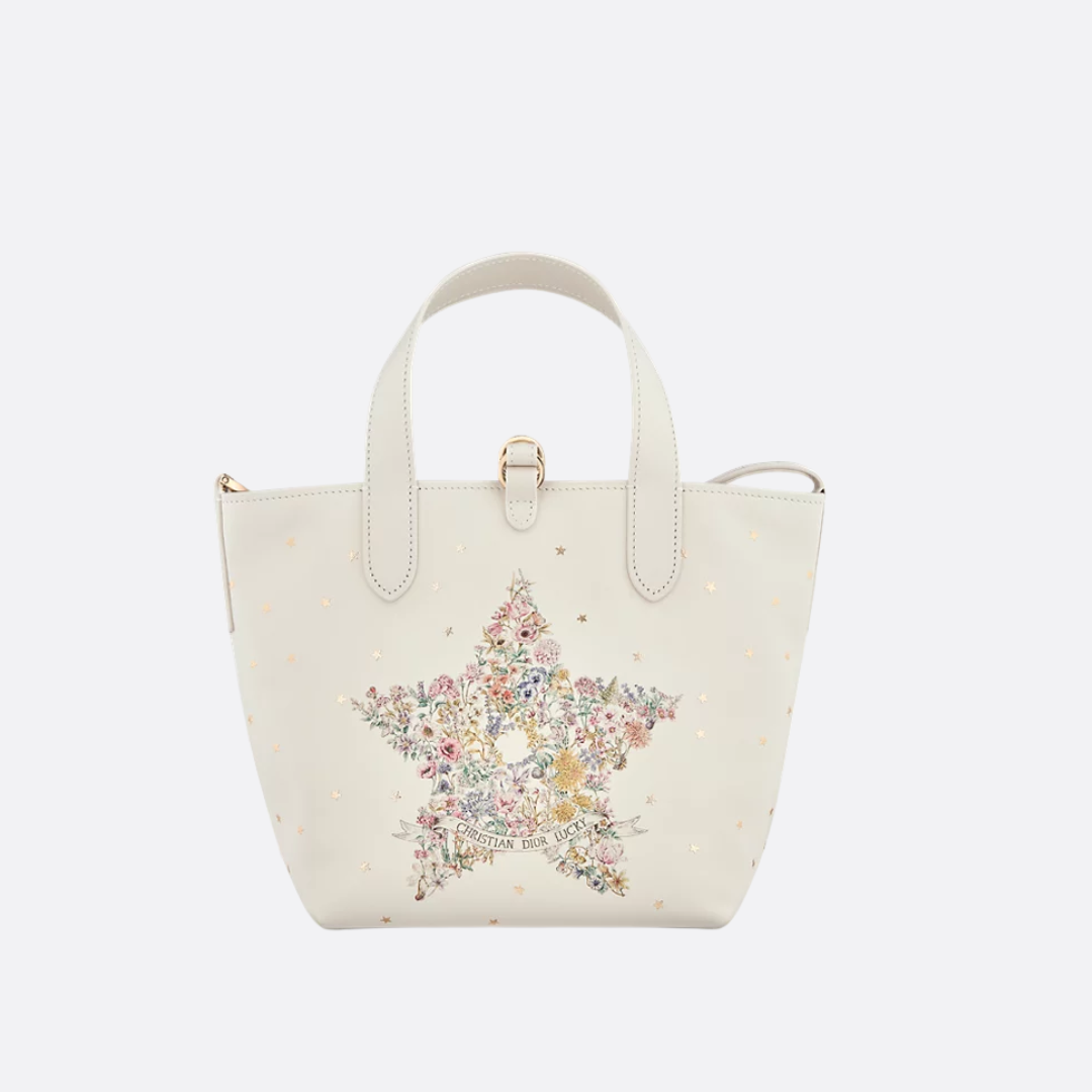 VERTICAL SMALL DIOR LUCKY DIOR TOUJOURS TOTE BAG