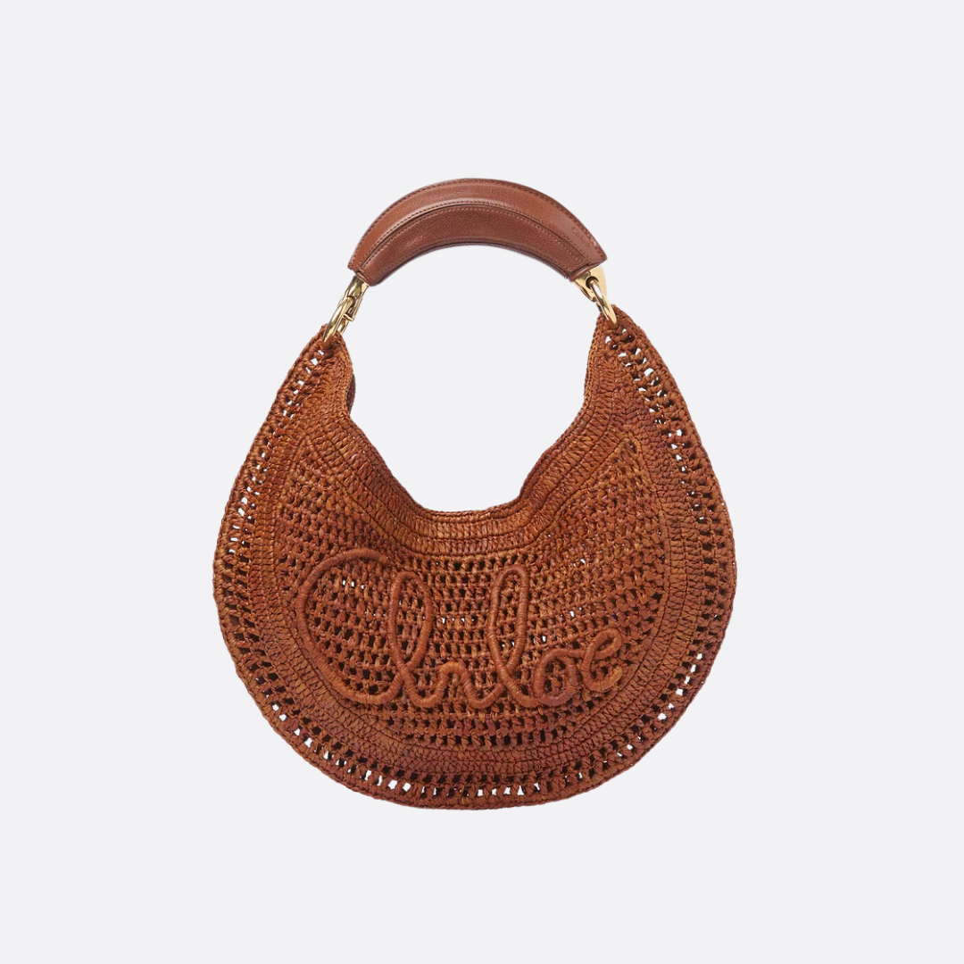 CHLOÉ HOT SUMMER BANANA BAGS IN RAFFIA