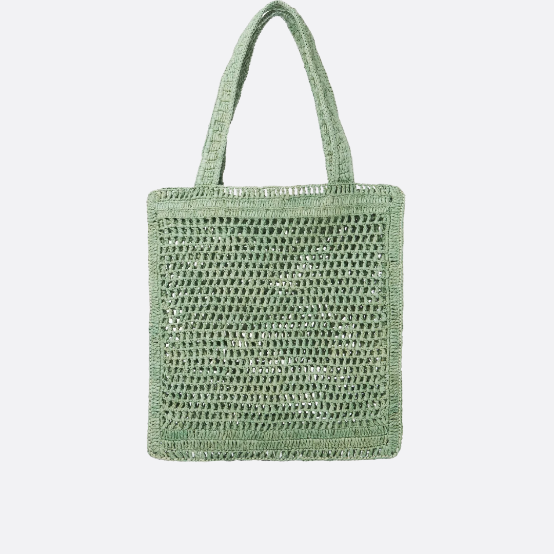 CHLOÉ SUMMER BANANA BAG IN RAFFIA