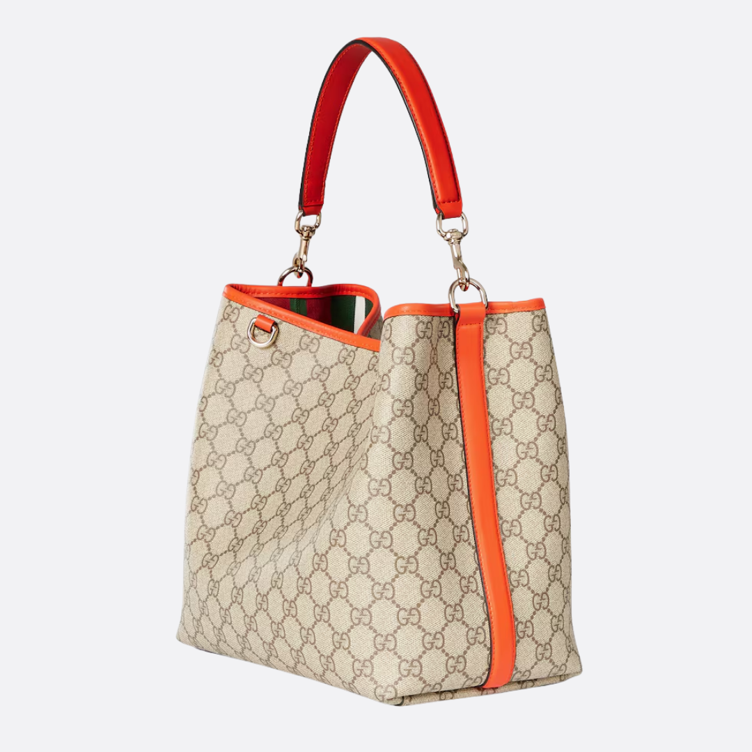 MEDIUM GG EMBLEM BUCKET BAG GUCCI
